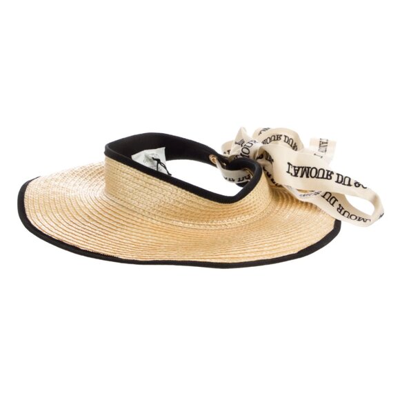 Gucci 'L'amour Du Soir' Wide Brim Straw Sun Visor - Picture 7 of 11